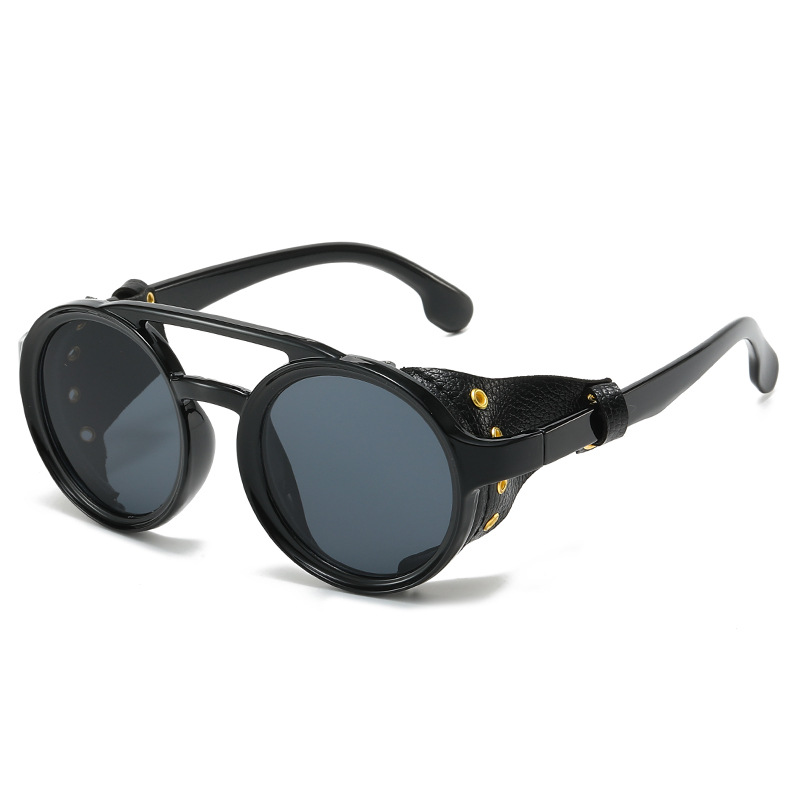 Men'S Fashion Round Glasses - Gafas de sol Retro Anti-UV para