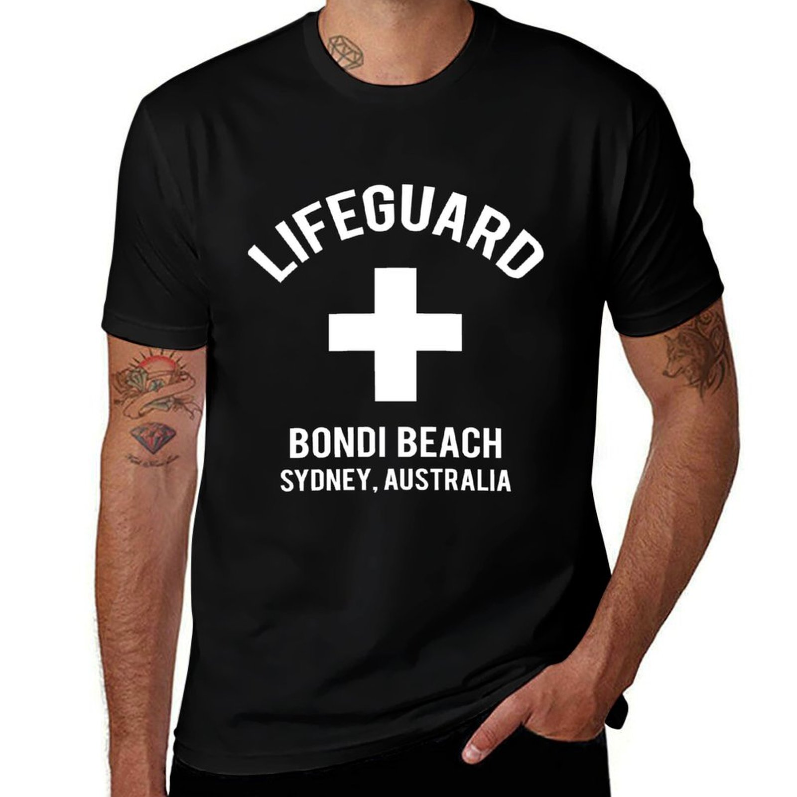 Men'S Fashion Sydney - Camiseta Lifeguard Bondi Beach Sydney, Australia,