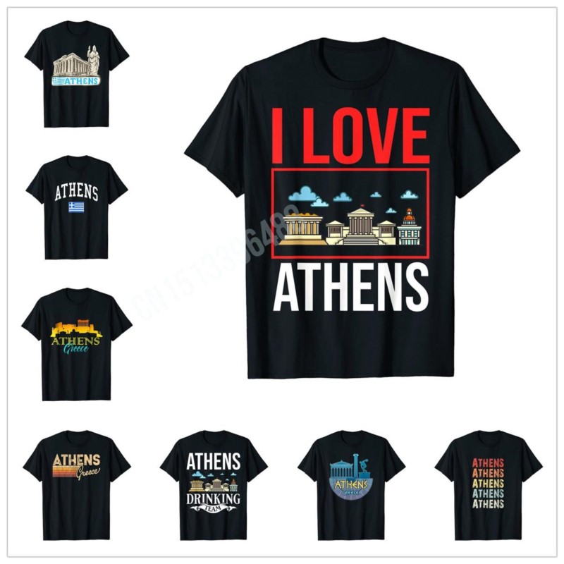 Men'S Fashion Greece - Camiseta con diseño de mapa de