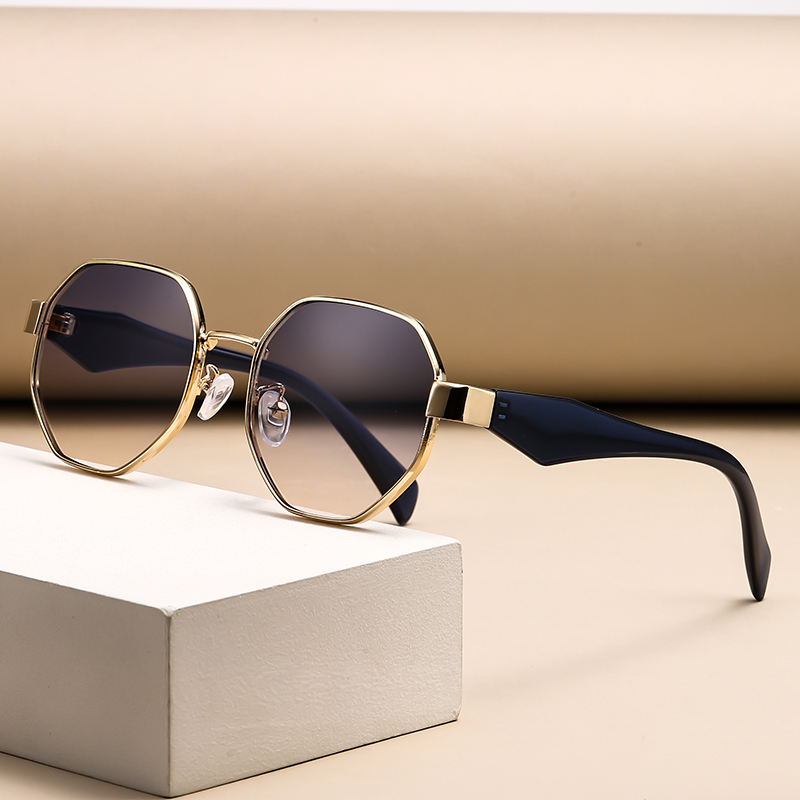 Men'S Fashion Round Glasses - Gafas de sol retro con montura