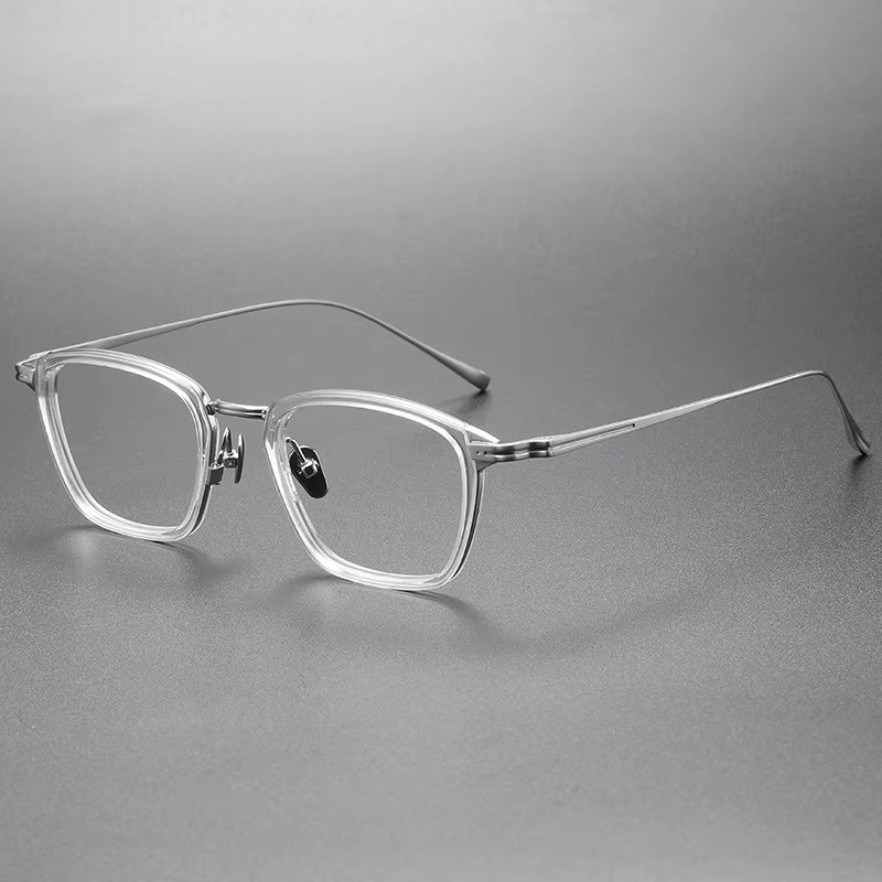 Men'S Fashion Glasses 2026 - Montura de gafas cuadradas de titanio