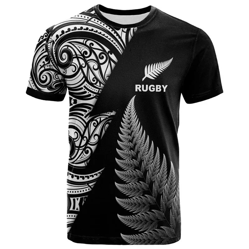 Mens Fashion Rugby Shirts - Camiseta de Verano con Estampado de