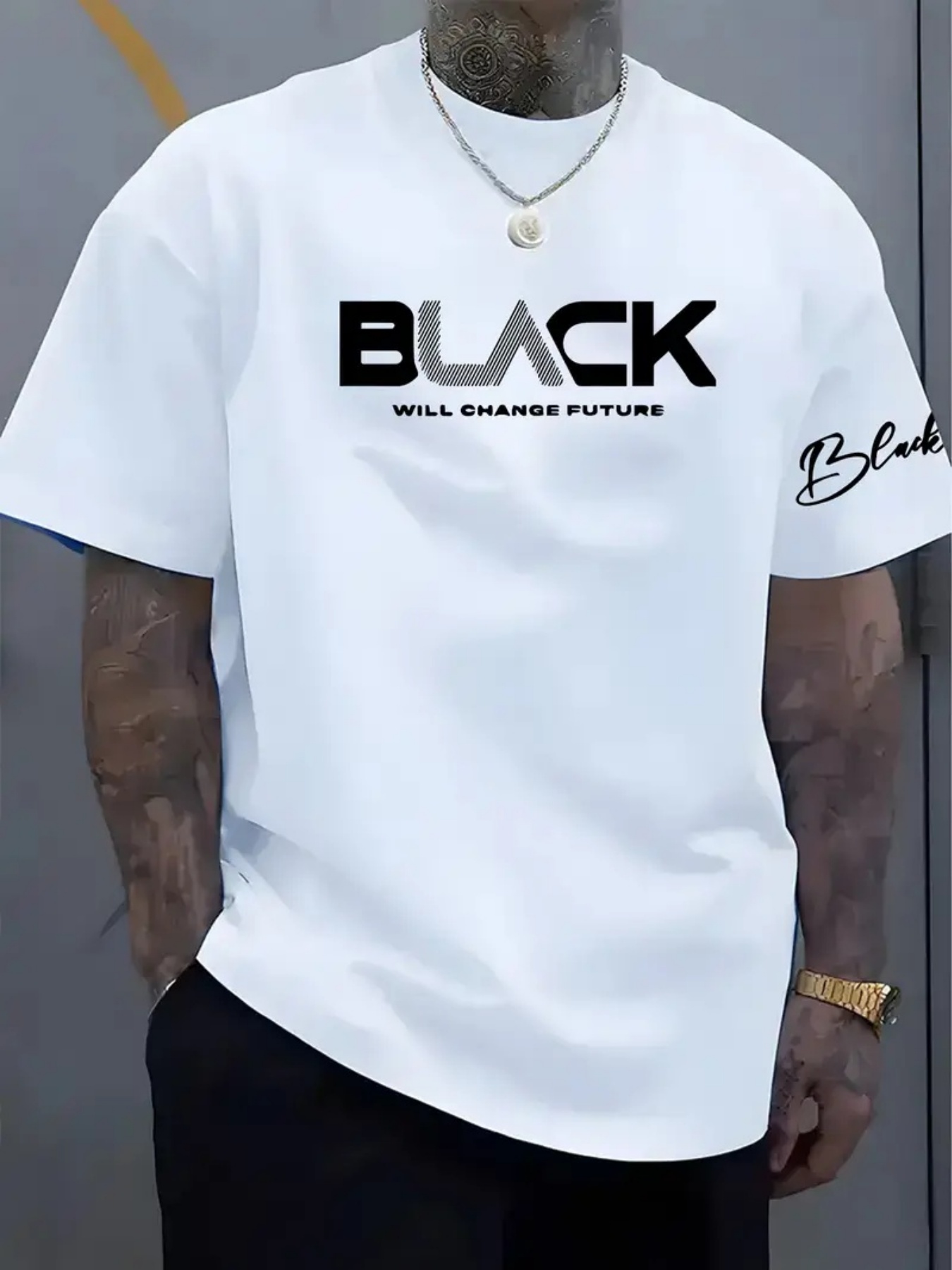 Men'S Fashion Nyc - Camiseta de manga corta con cuello