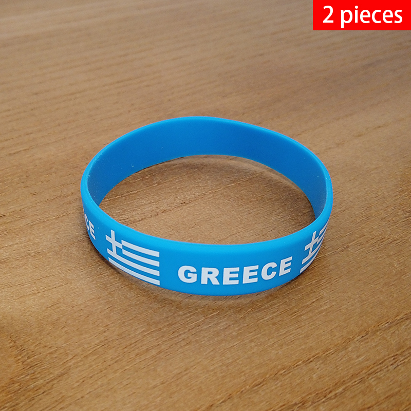 Men'S Fashion Greece - Pulsera de silicona con bandera nacional