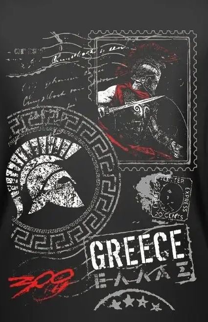 Men'S Fashion Greece - Camiseta Guerrero Griega Sparta 300. Camiseta