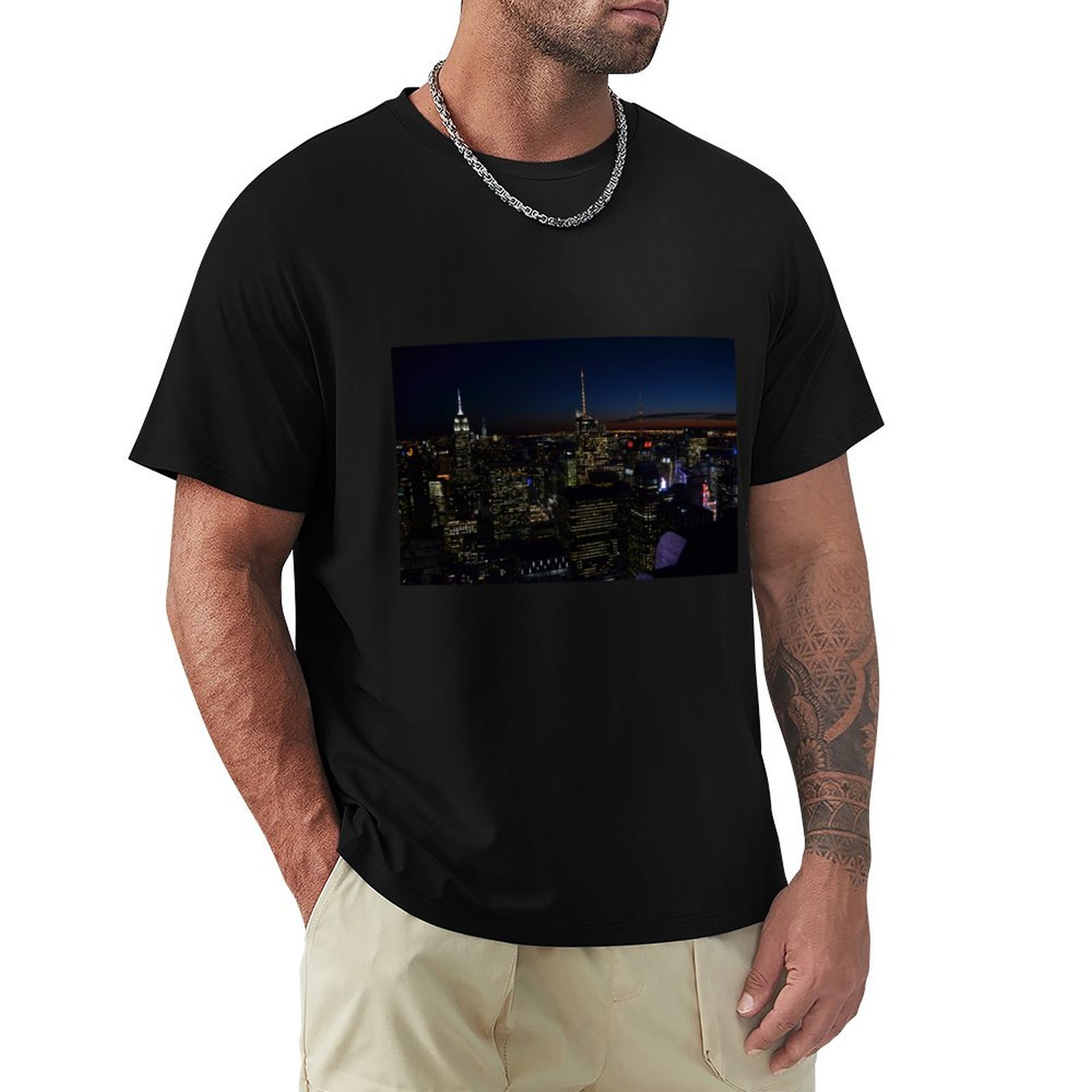 Men'S Fashion Nyc - Camiseta NYC por la noche, estilo
