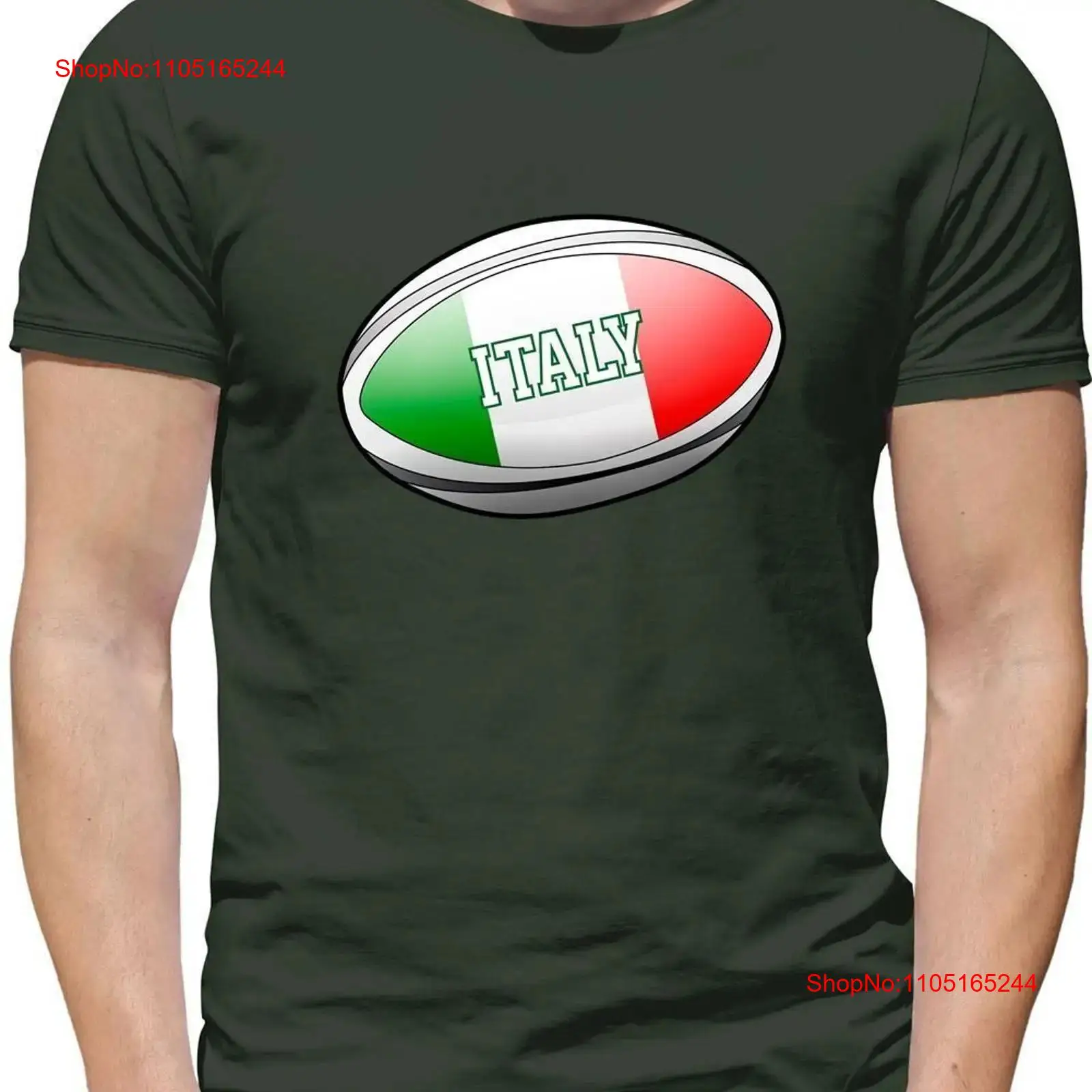 Mens Fashion Rugby Shirts - Camiseta con bandera italiana para hombre,