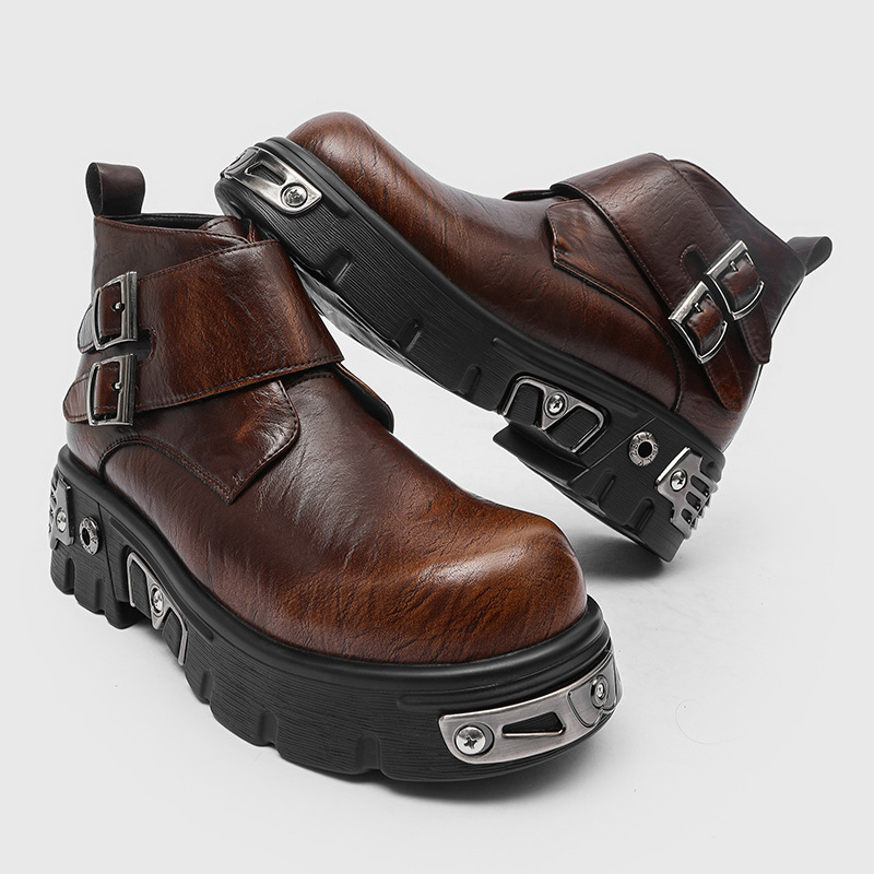 Men'S Fashion Xxl - Botas de plataforma punk góticas de