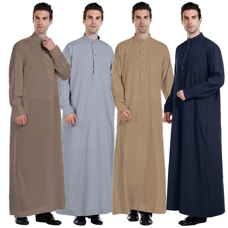 Dubai Men'S Fashion - Hombres Dishdasha musulmán vestido de manga