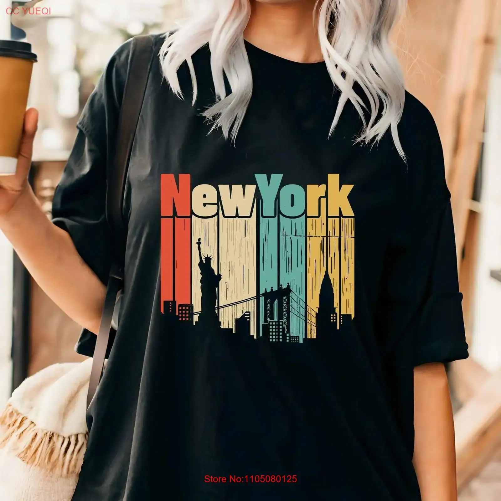 Men'S Fashion Nyc - Camiseta retro de Nueva York USA