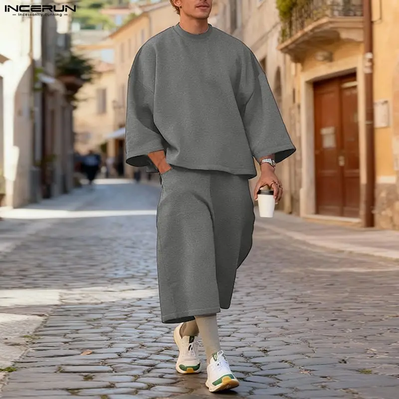 Conjuntos INCERUN para hombre, - Men'S Fashion Loose Pants reseña y precio