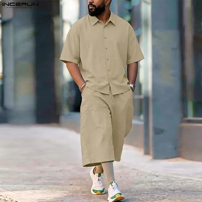 Conjuntos INCERUN para Hombre, - Men'S Fashion Loose Pants reseña y precio