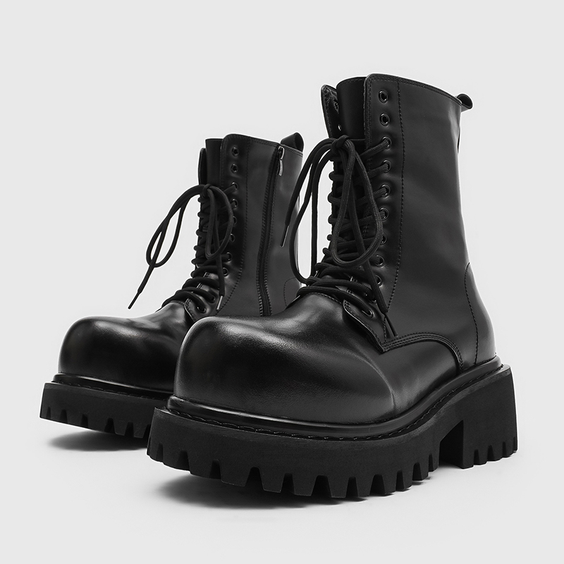 Botas de cuero de caña alta pa - Men'S Fashion Xxl reseña y precio