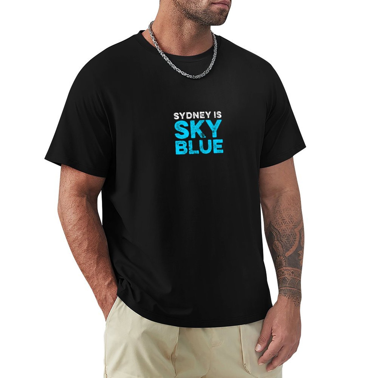 Camiseta azul cielo de Sydney, - Men'S Fashion Sydney reseña y precio