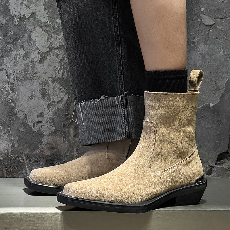 Botas de cuero de gamuza de va - Chelsea Boots Men reseña y precio