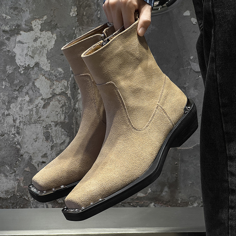Botas de cuero de gamuza de va - Chelsea Boots Men reseña y precio