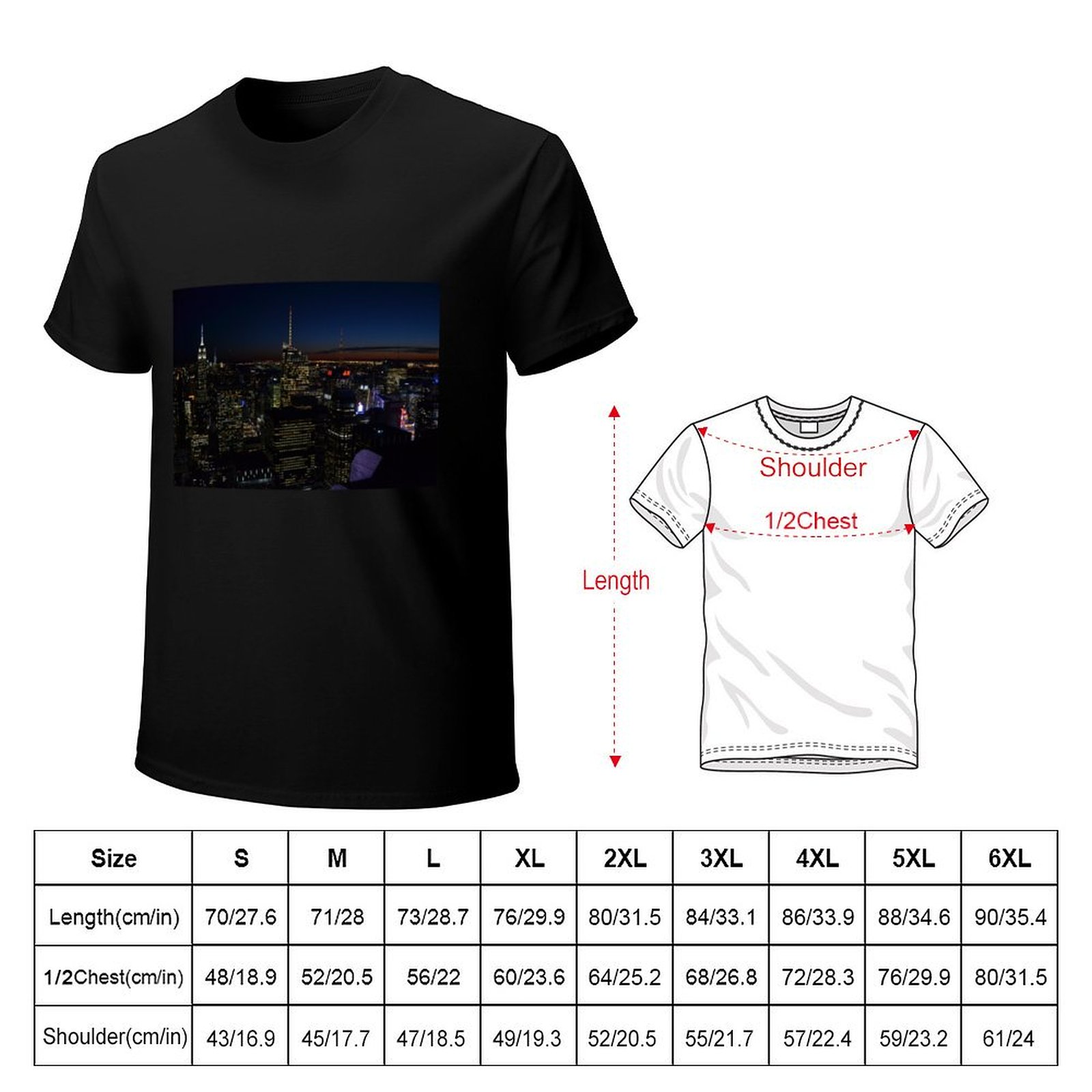 Camiseta NYC por la noche, est - Men'S Fashion Nyc reseña y precio