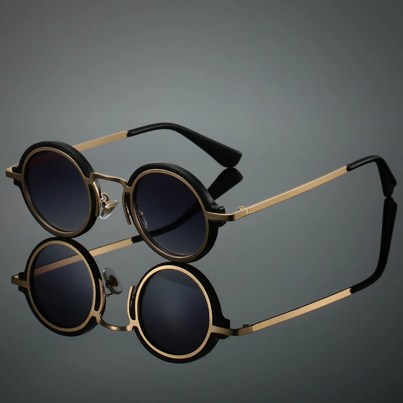 Nuevas gafas de sol retro con  - Men'S Fashion Round Glasses reseña y precio