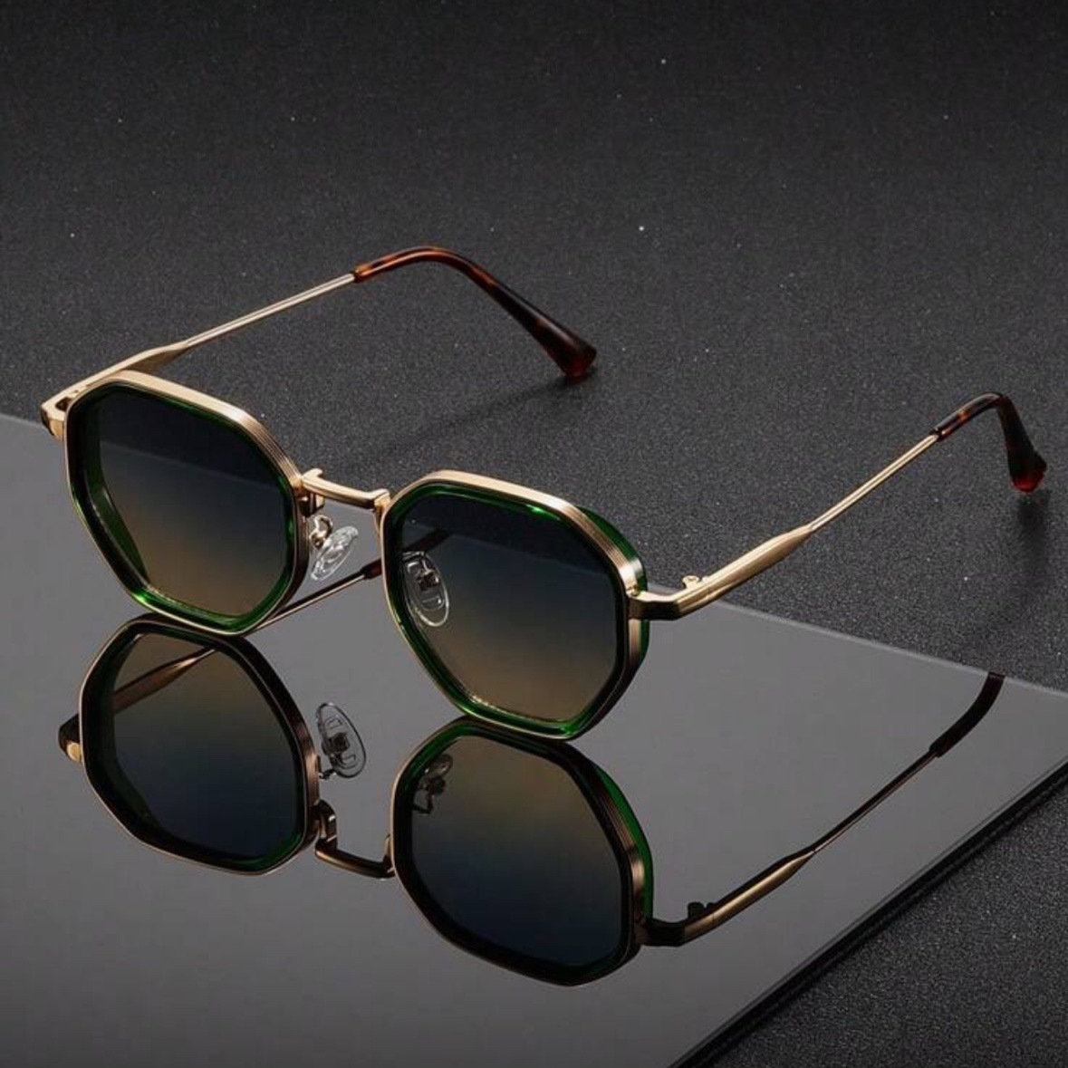 1 par de gafas de sol redondas - Men'S Fashion Round Glasses reseña y precio